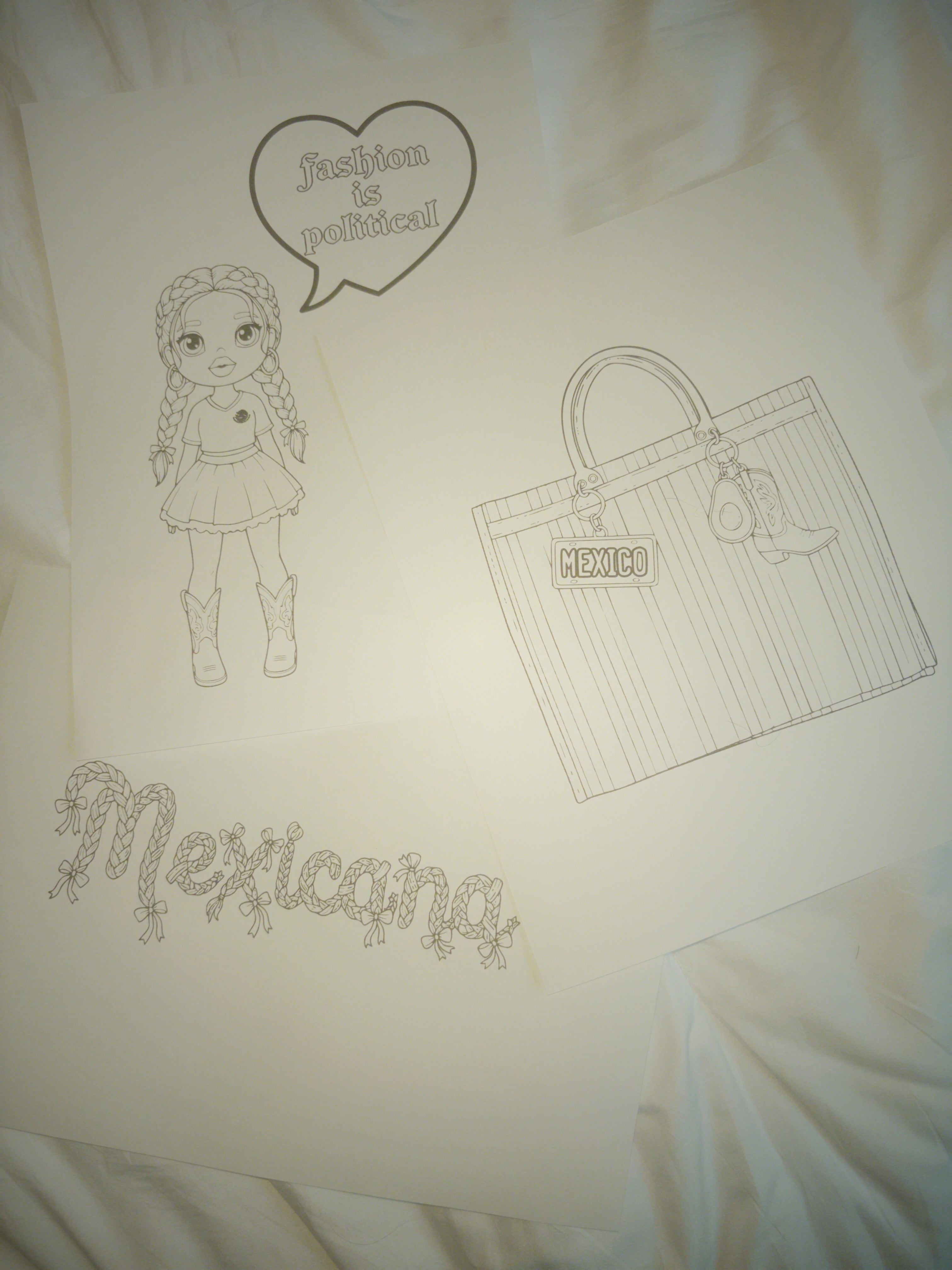 Fashion Is Political PDF Coloring Pages