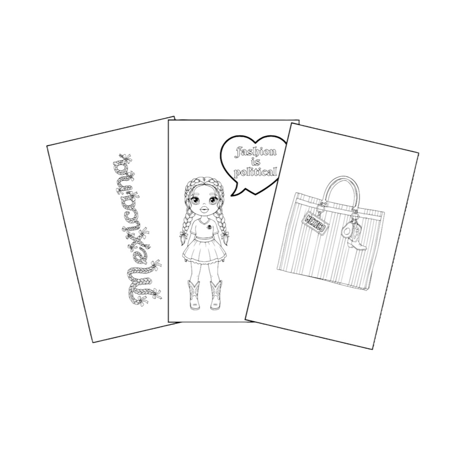 Fashion Is Political PDF Coloring Pages